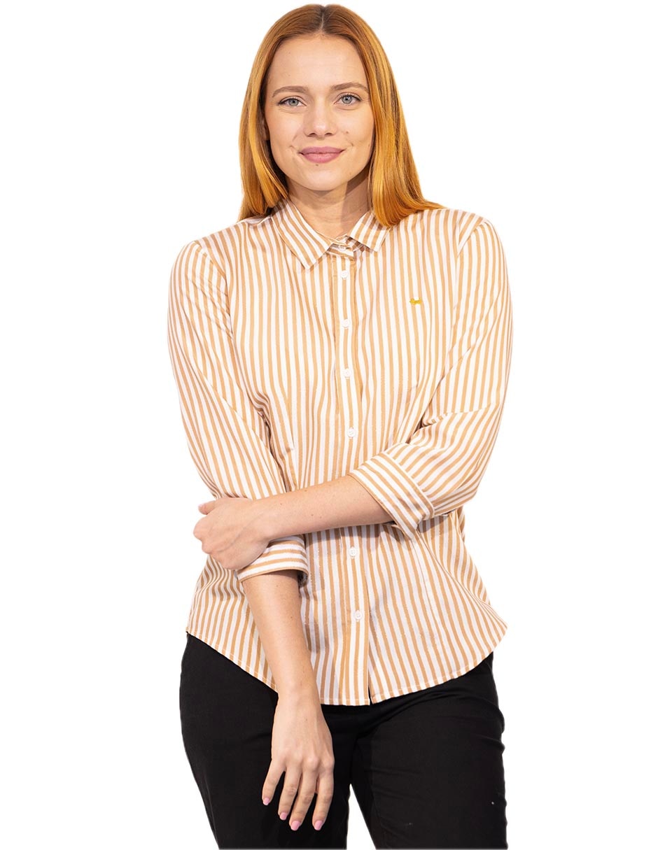 Blusa rigatta manga 3/4 para mujer Blusa rigatta manga 3/4 para mujer